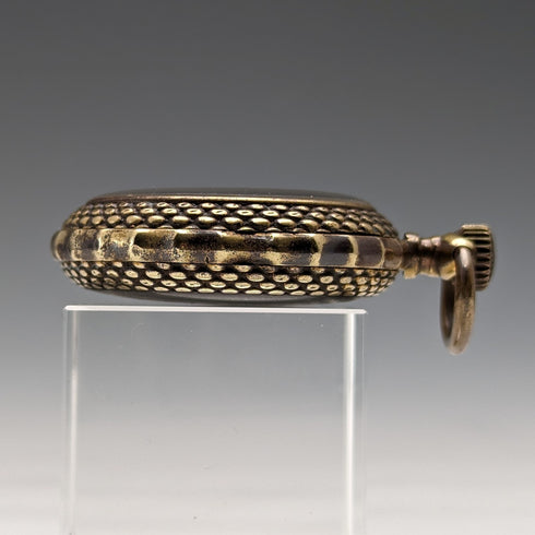 約 1890 年古董 Pountet Chavet 懷錶鍍金和青銅色錶殼狀況良好